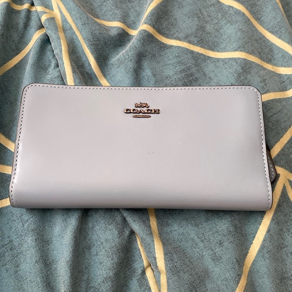 Coach Handbags - *Coach long skinny wallet color azure